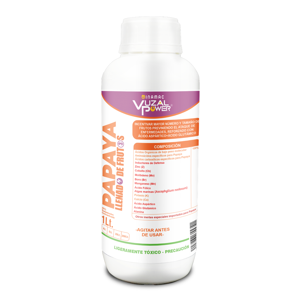 VUZAL POWER - PAPAYA LLENADO DE FRUTOS - 1LT