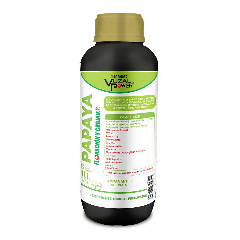 VUZAL POWER - PAPAYA FLORACIÓN Y CUAJADO - 1LT
